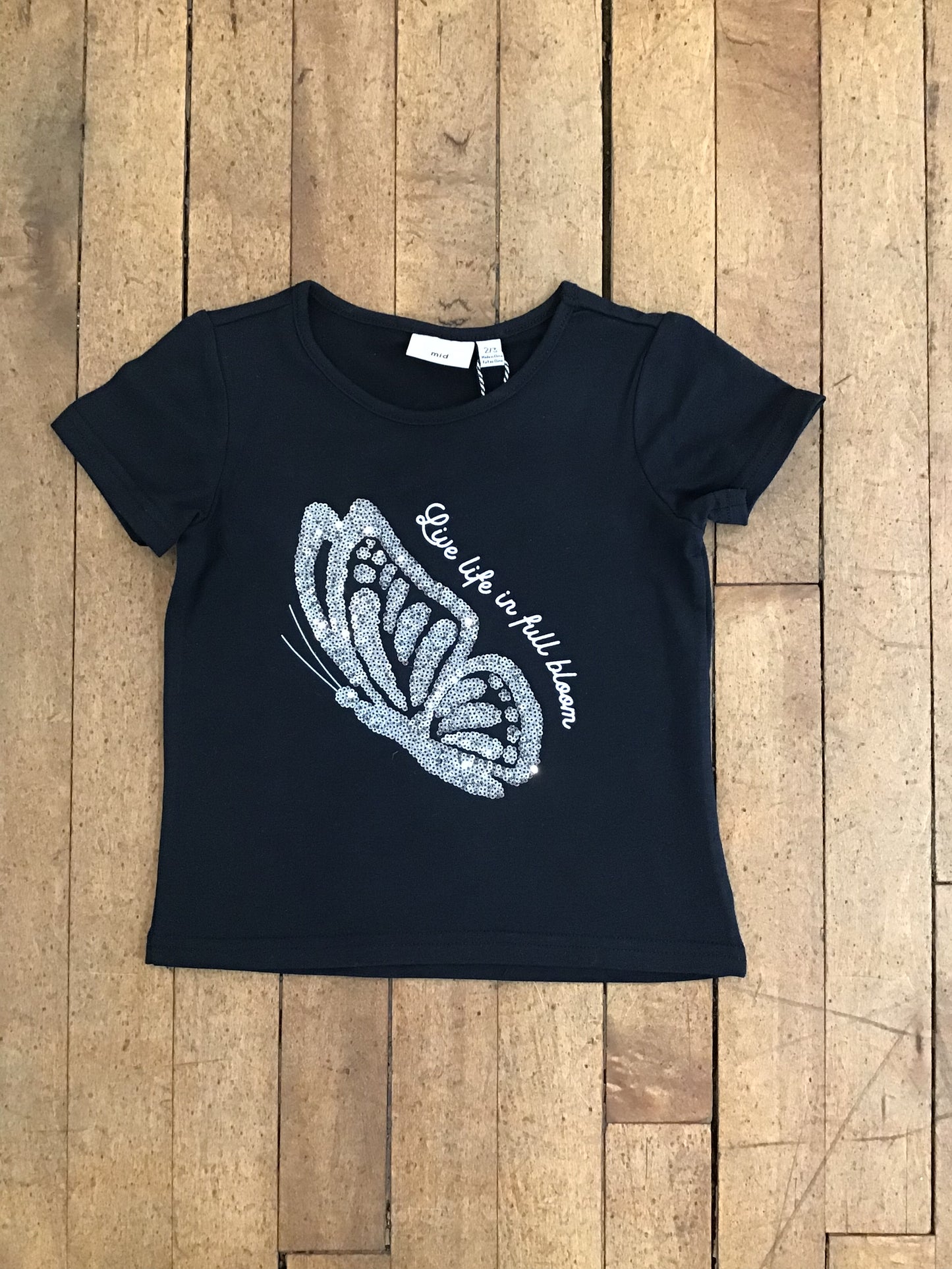 MID Black Butterfly Tee SPN