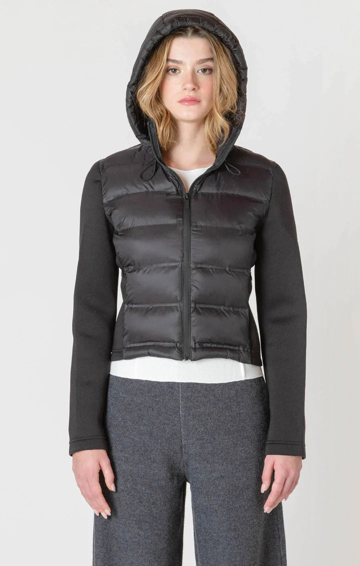 Room 34 Mixed Fabric Puffer Jacket FN