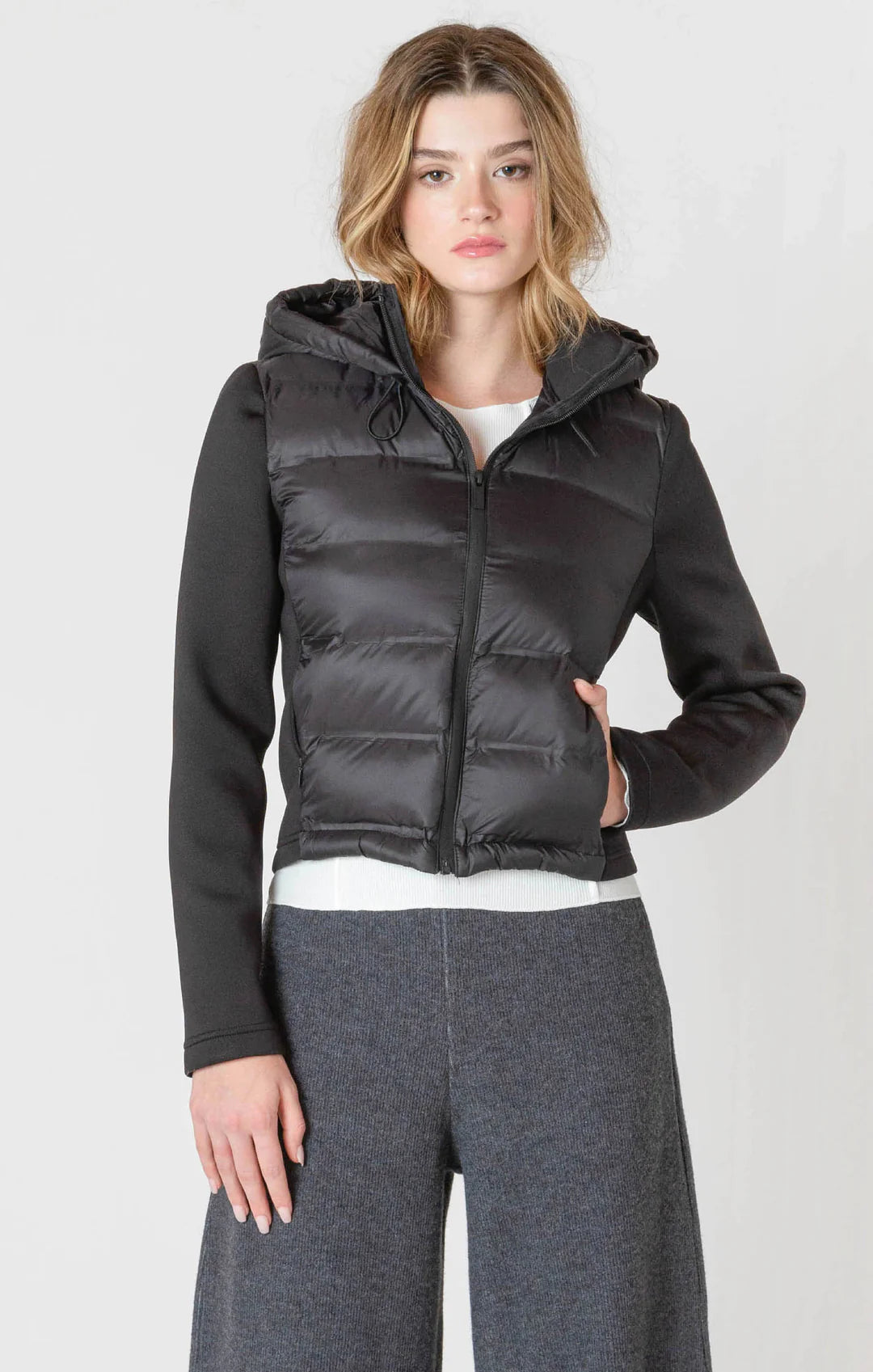Room 34 Mixed Fabric Puffer Jacket FN