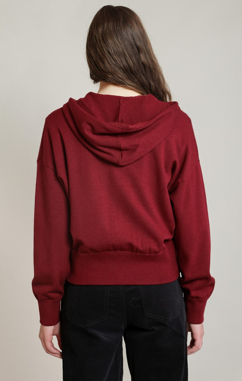 DEX Burgundy Zip Up Hoodie 02-09