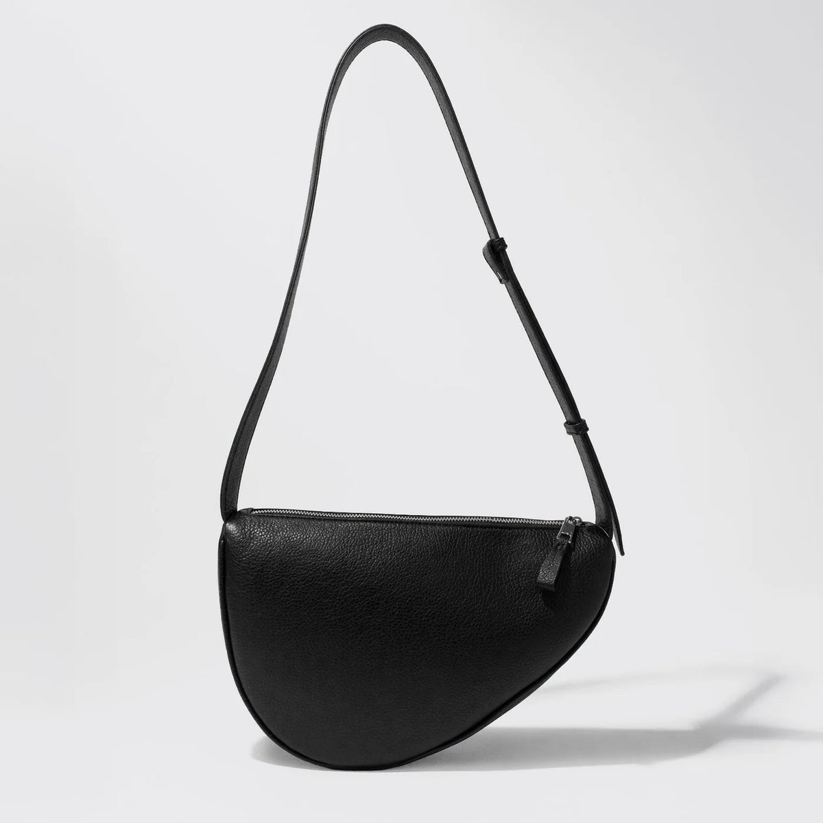 Bizou Black Asymmetric Crescent Shoulder Bag