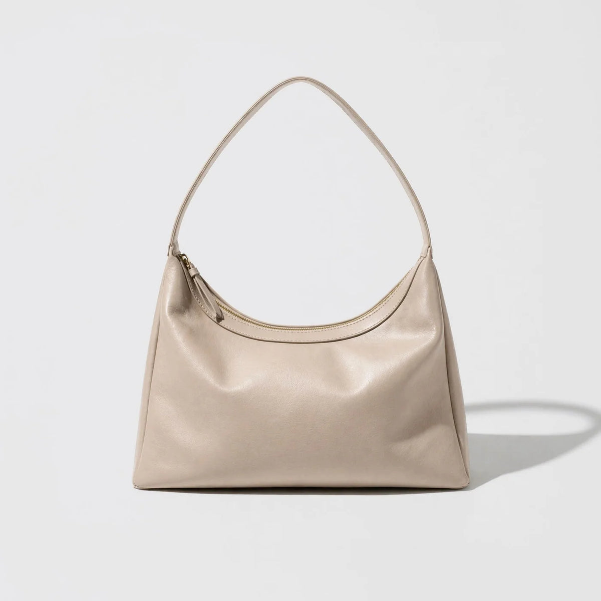 Bizou Beige Slouchy Shoulder Bag
