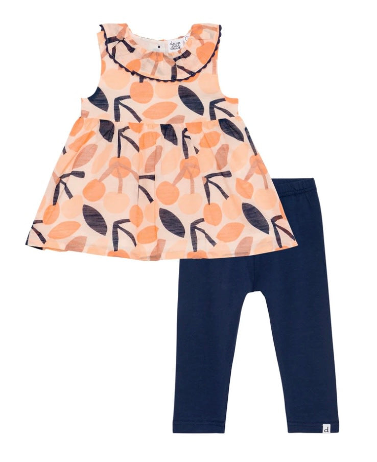 Deux Par Deux Big Cherry Tunic and Leggings SP23