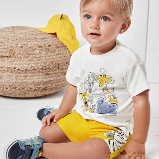 Mayoral Yellow Zebra Swimsuit 2-Pc Set SP23