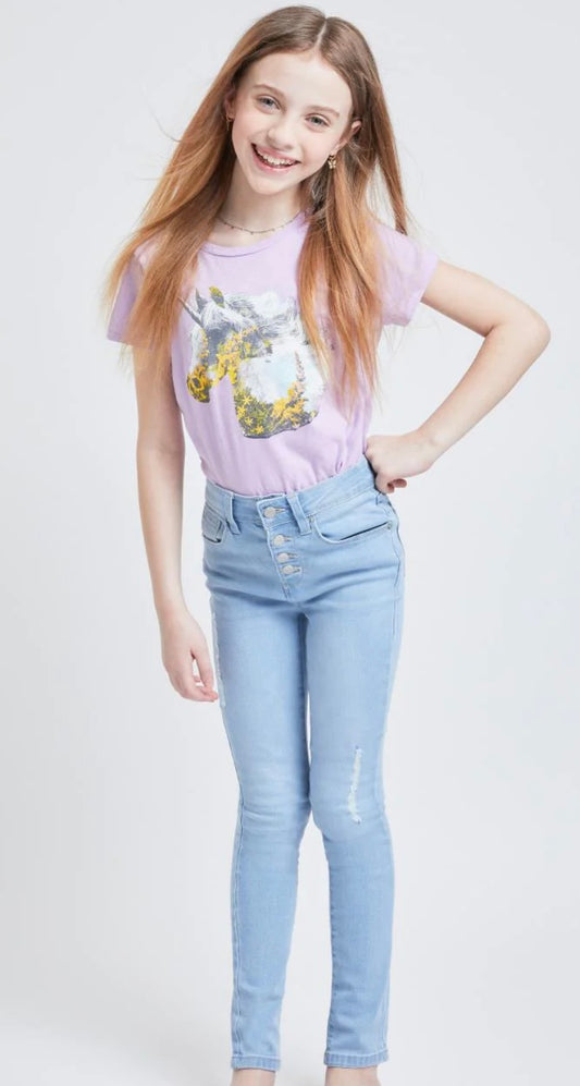 YMI Exposed Buttons High Rise Skinny Jeans W24