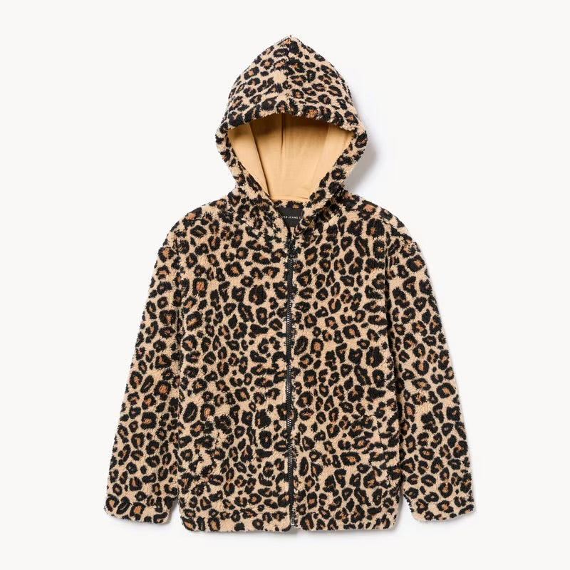 Silver Jeans Leopard Print Sherpa 09-02