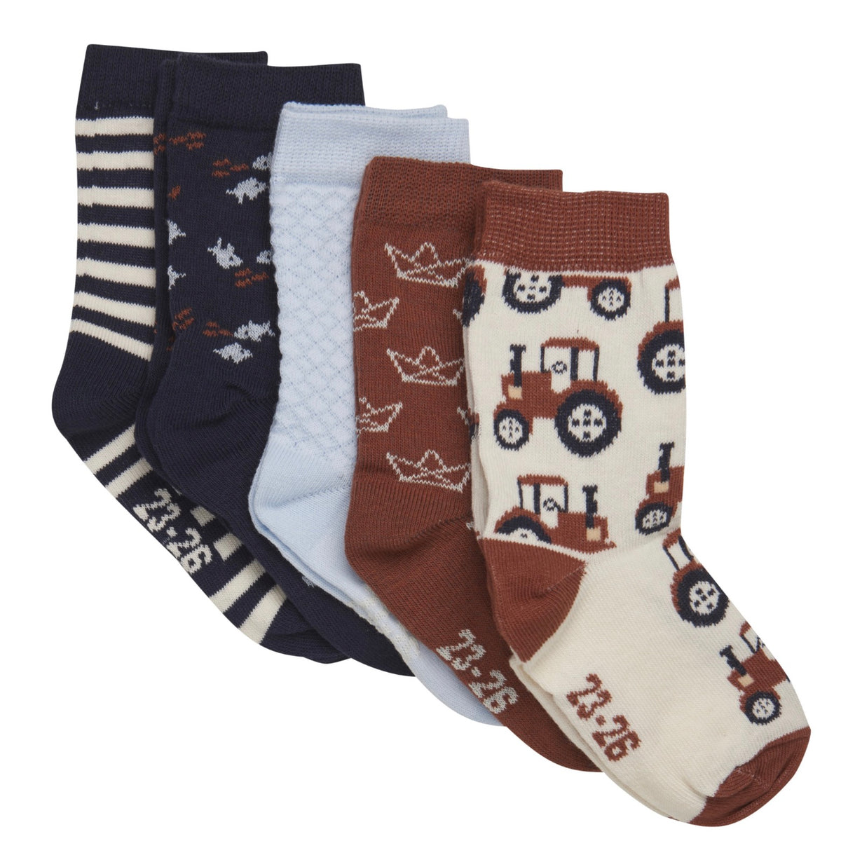 Minymo Tractor 5-Pack Socks 02-10