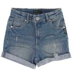 Silver Jeans Co Girls Medium Wash Denim Shorts SP23