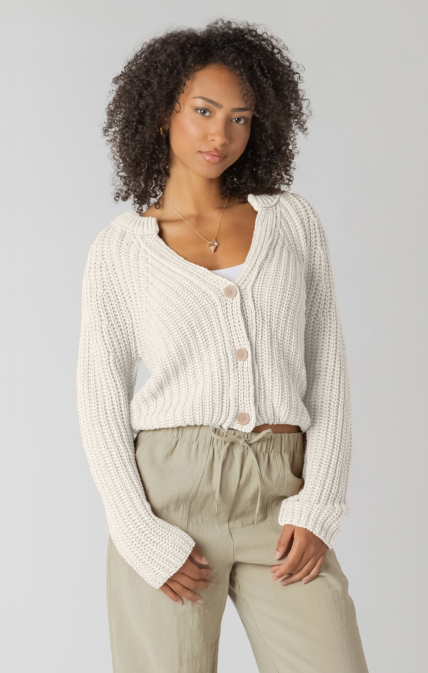 Room34 Texture Button Front Cardigan SP