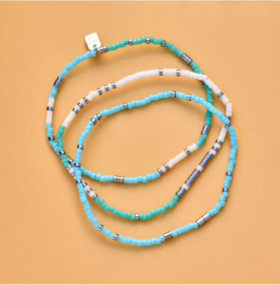 Pura Vida Mixed Bead Stretch Bracelet 3 Pack