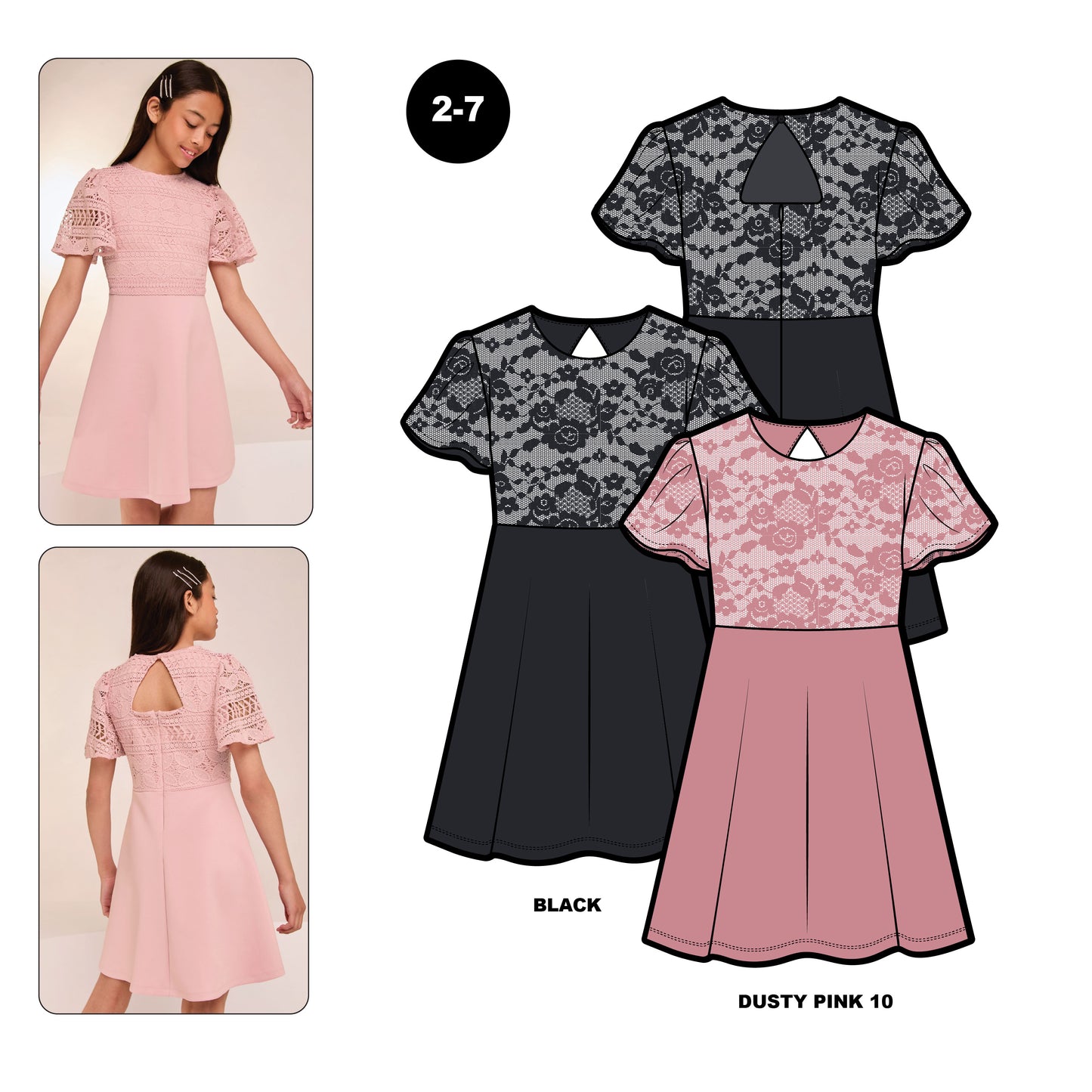 MID Little Black Dress with Lace