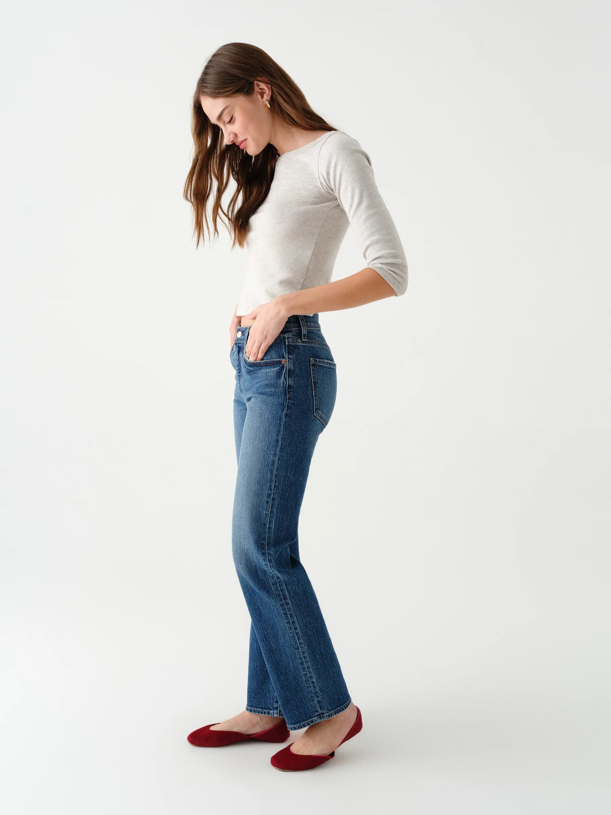 Daze Denim Rebel Mid Rise Slim Straight 02-10
