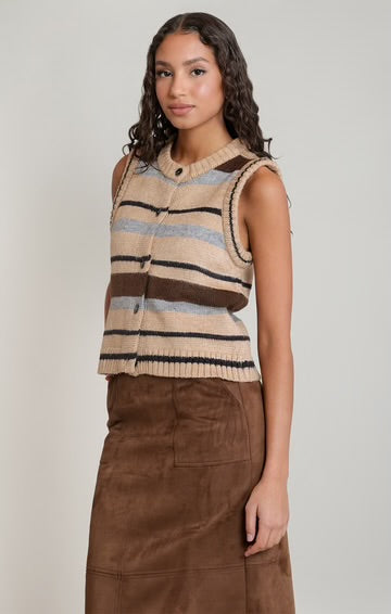 DEX Stripe Sweater Vest 02-08