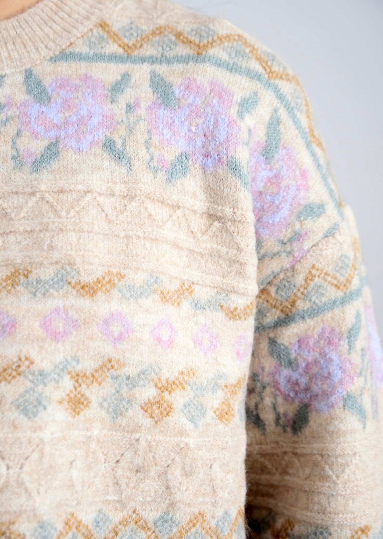 RD Floral Printed Knit Sweater FN