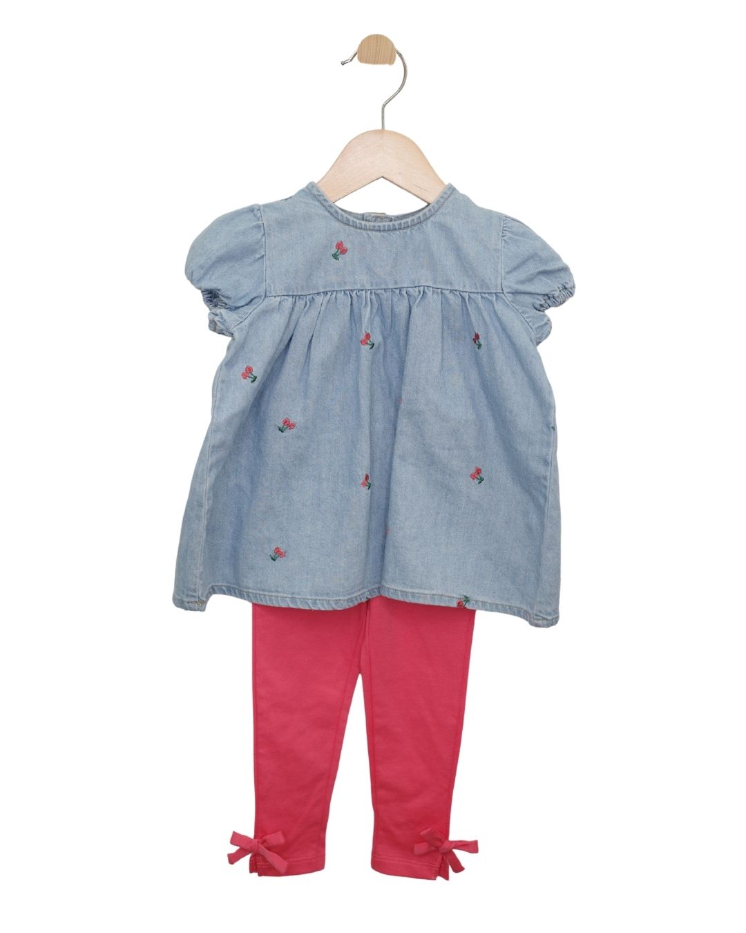 MID Denim Cherry with Legging Set SP