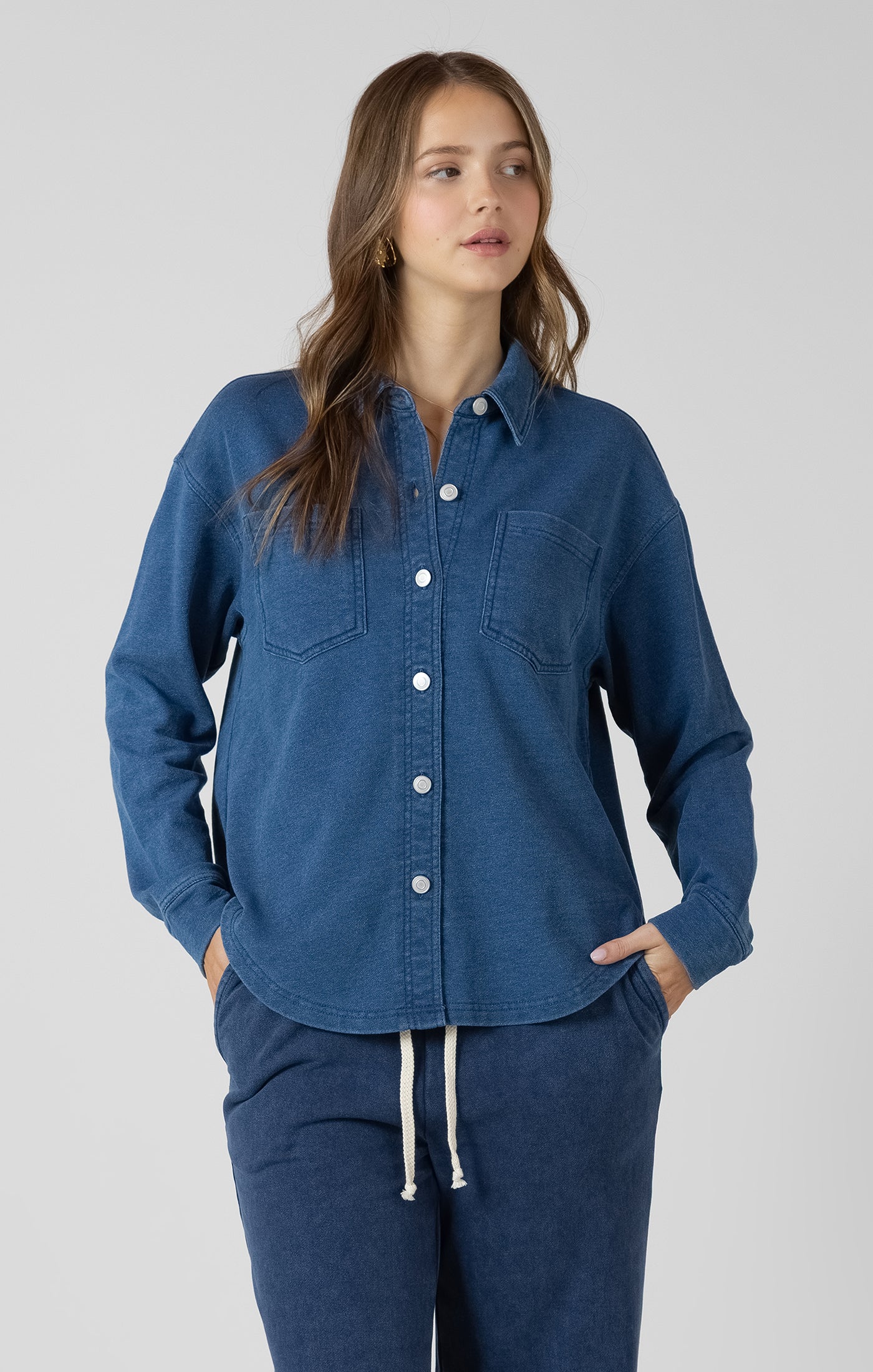 Dex Washed Indigo Shacket SP