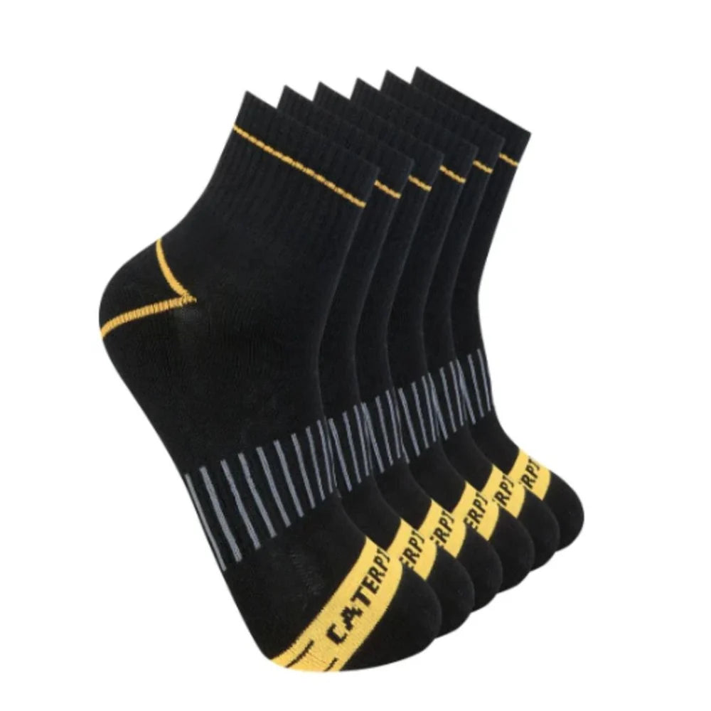 CAT 6pk Advanced 1/2 Cushion Quarter Socks 02-08
