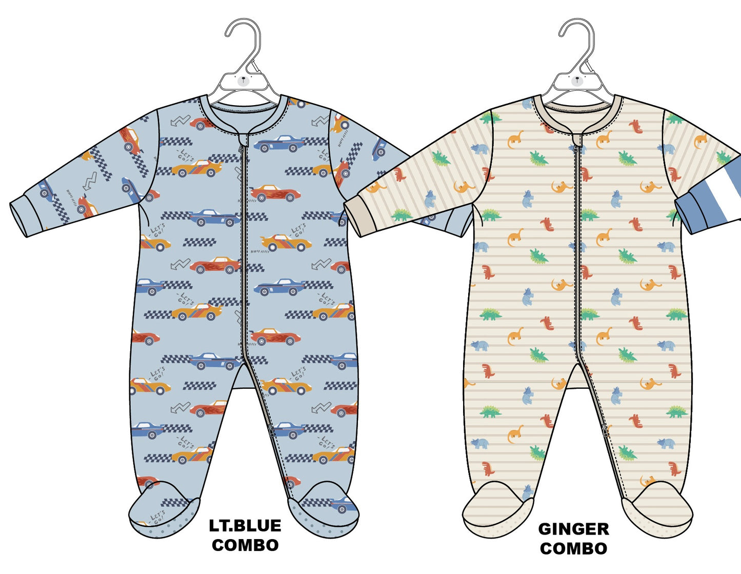 MID Baby Boy Sleeper with 2 Way Zipper SP
