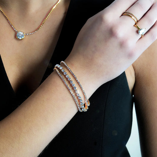 Hackney Nine Nandama Gold Tennis Bracelet
