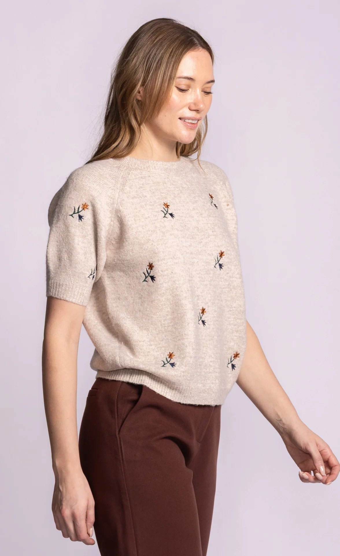 Pink Martini Marcella Flowered Sweater 02-08