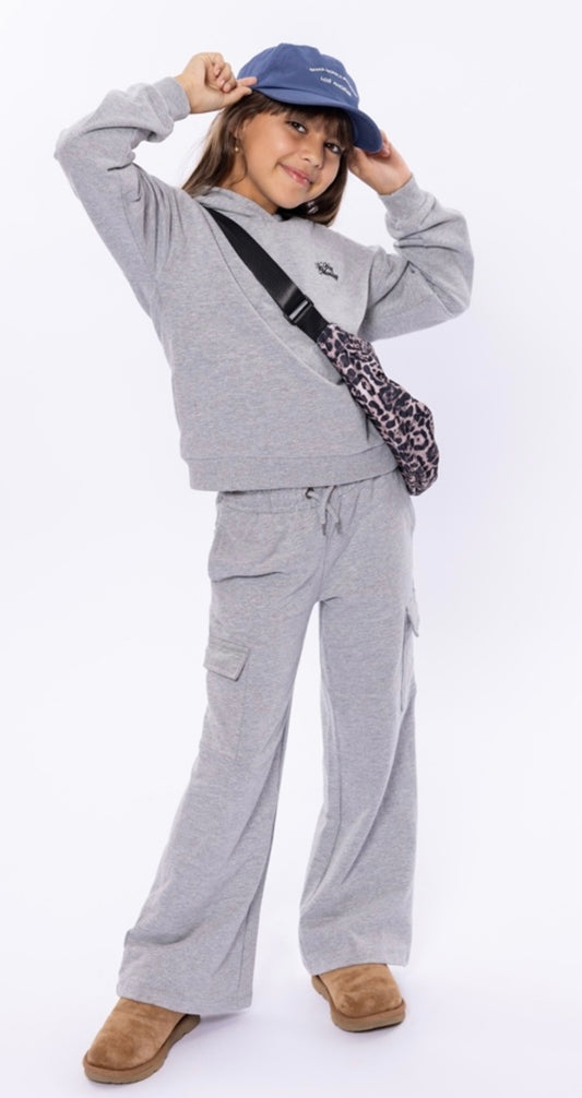 No Way Monday Grey Cargo Sweat Pant FN
