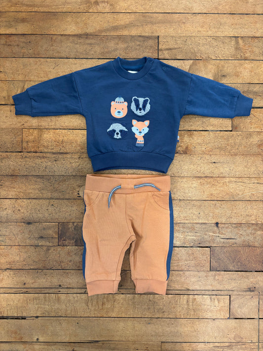 Dirkje Navy Animal 2 Piece Set FN