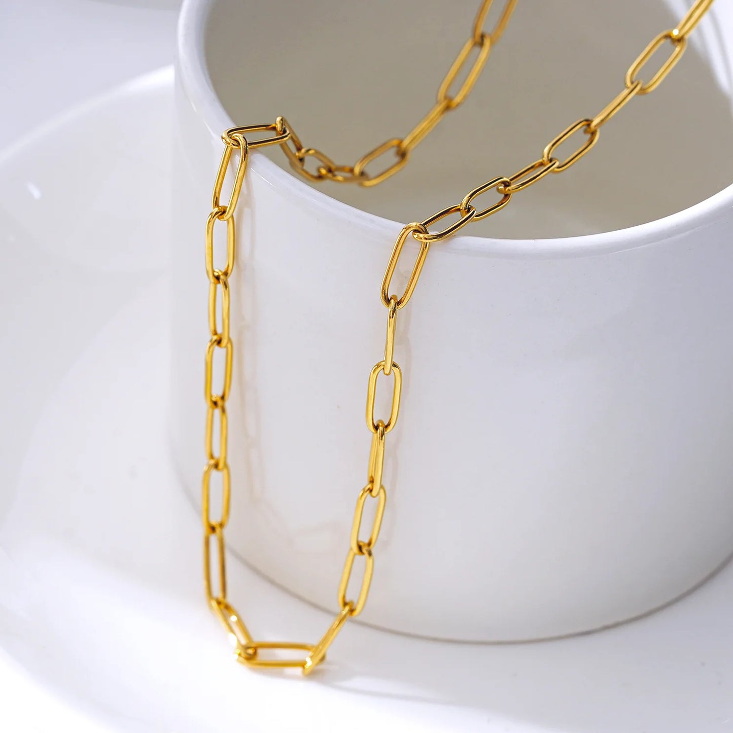 Hackney Nine Barbican Gold Paperclip Necklace