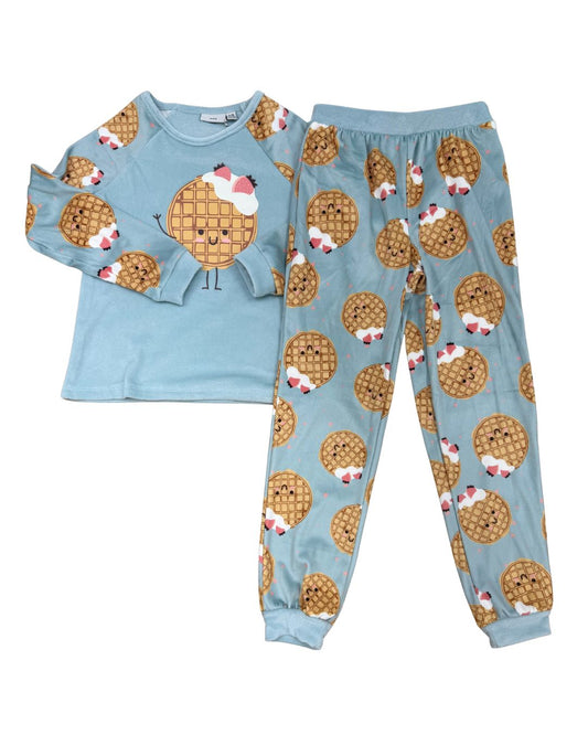 MID Blue Waffle Pajamas 02-08