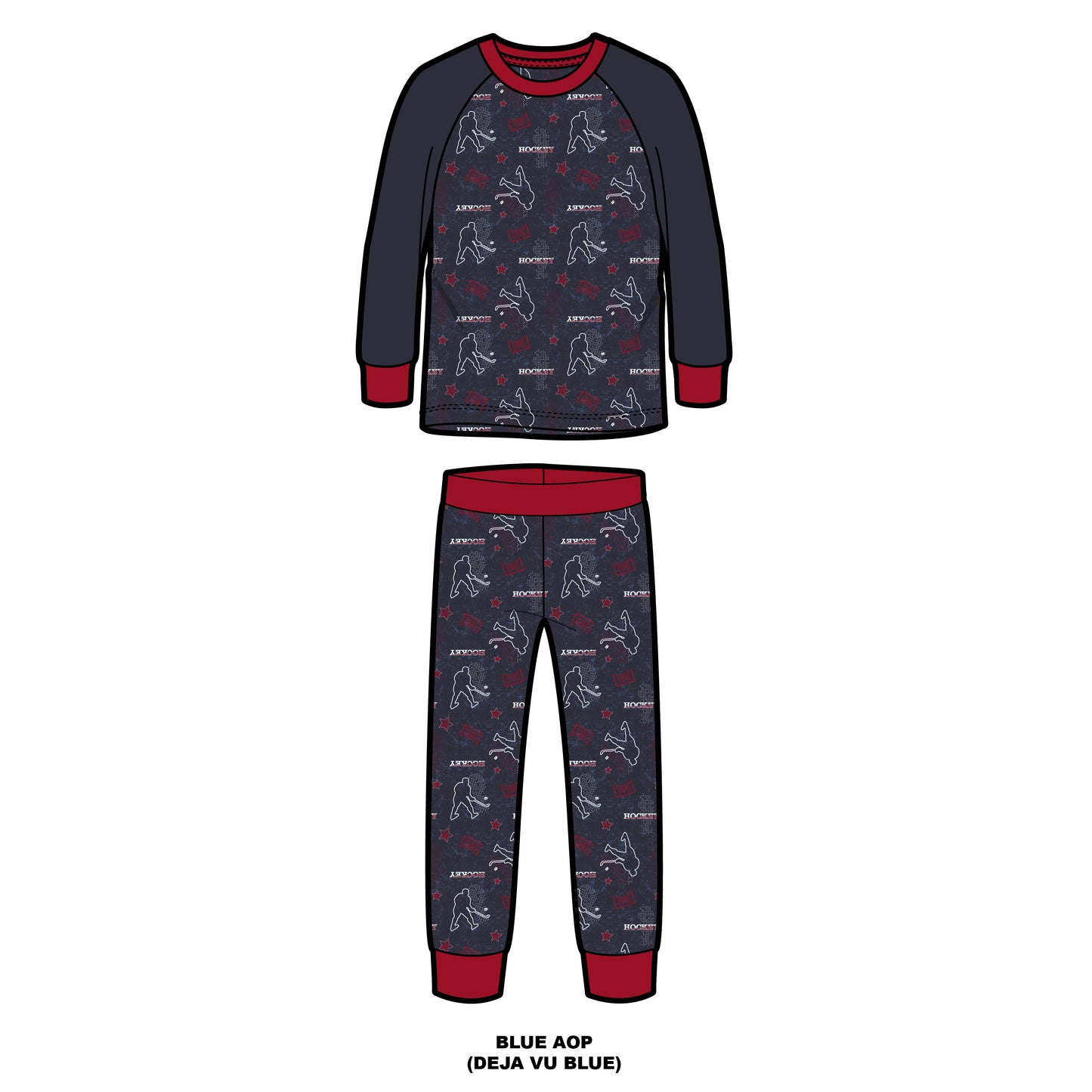 MID Navy Hockey Pajamas 02-08