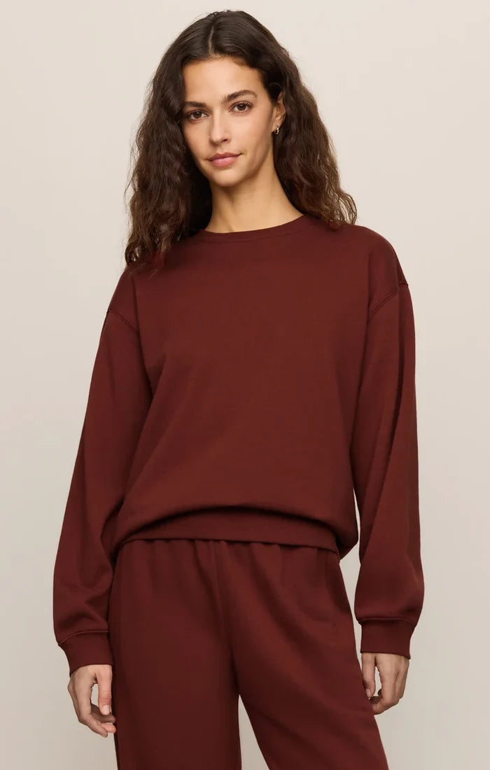 Z Supply Velvet Rouge Boyfriend Sweater 02-09