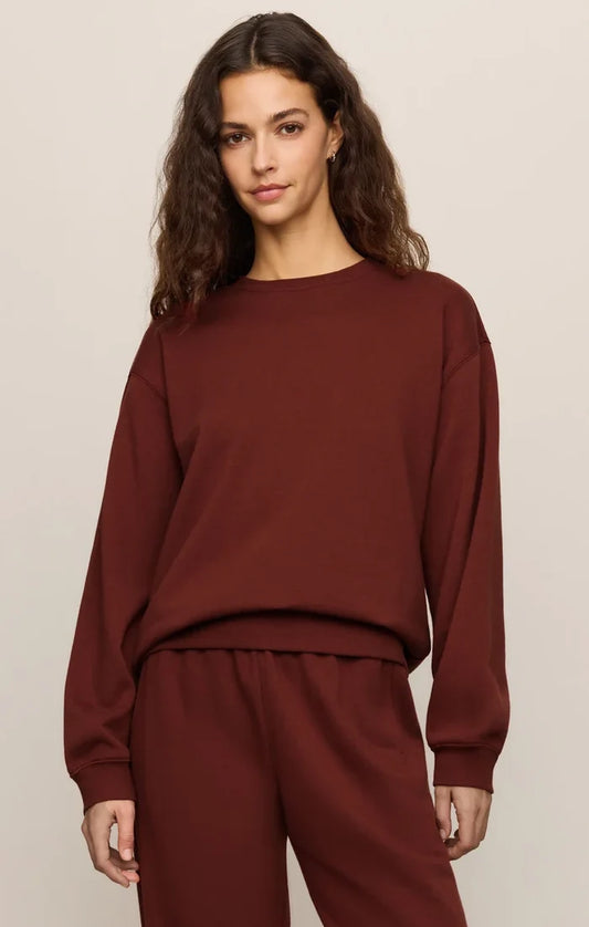 Z Supply Velvet Rouge Boyfriend Sweater 02-09