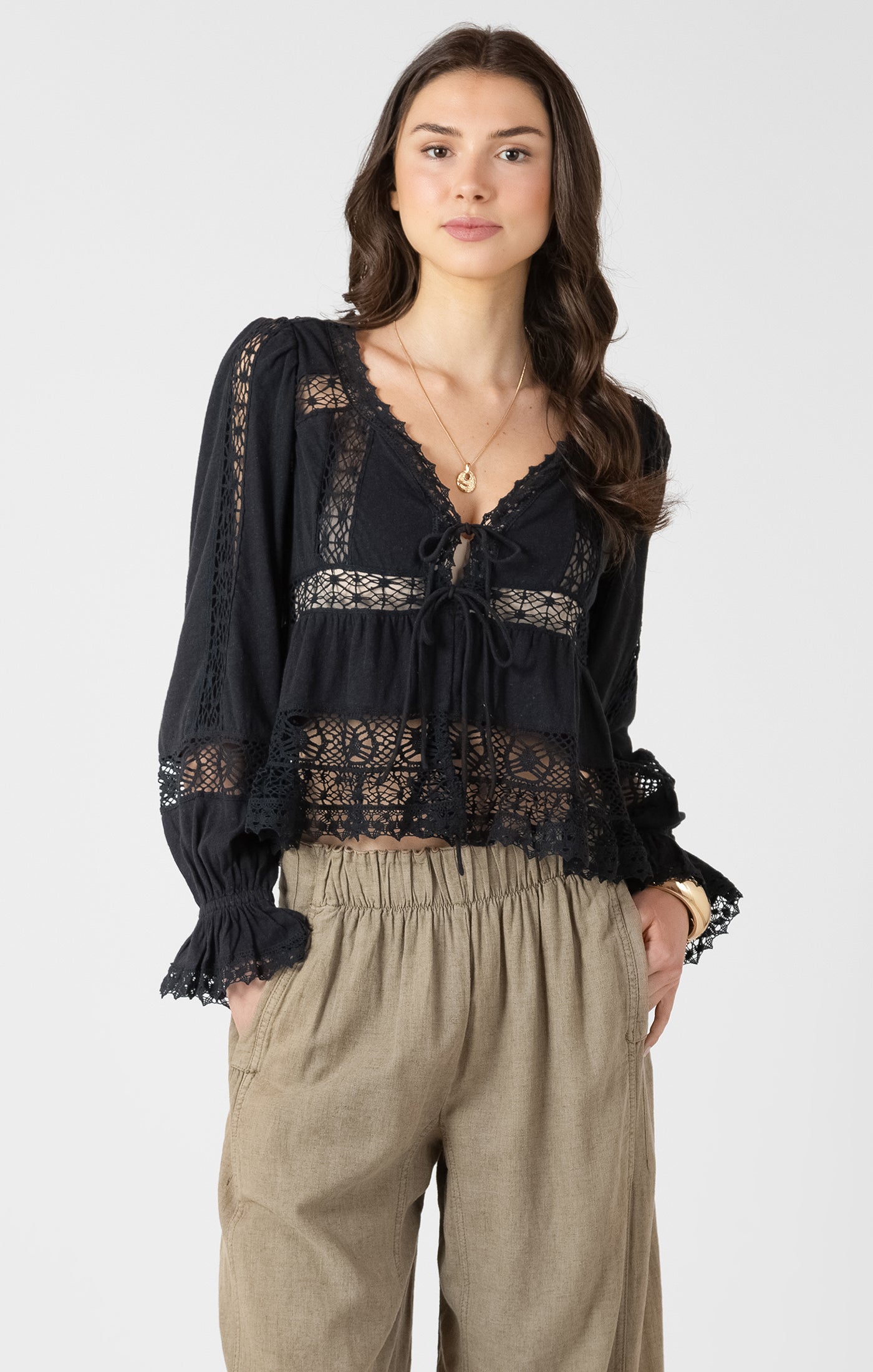 Dex Lace Trim Top SP