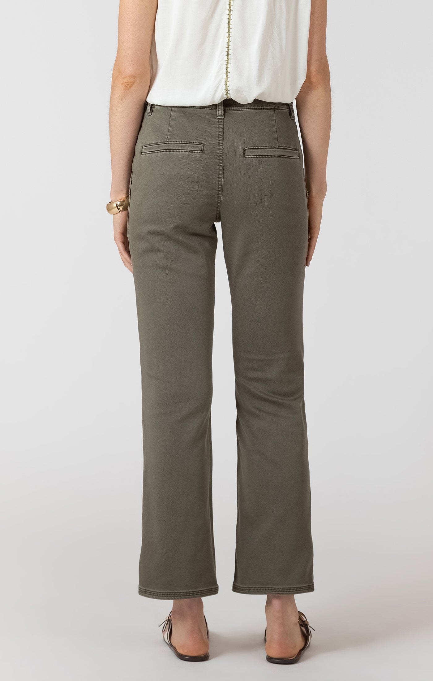 Dex Army Green Relaxed Twill Pant SP