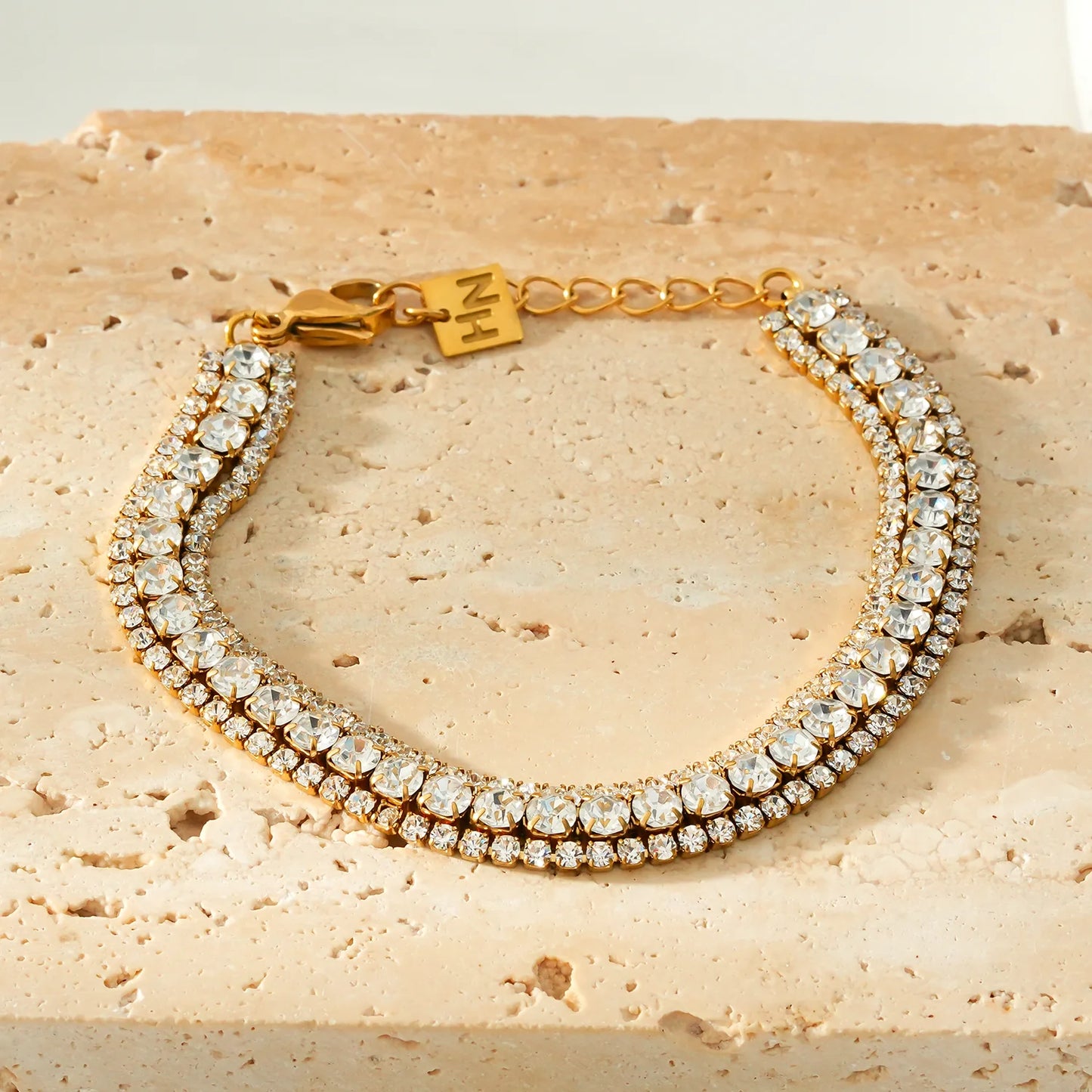 Hackney Nine Nandama Gold Tennis Bracelet