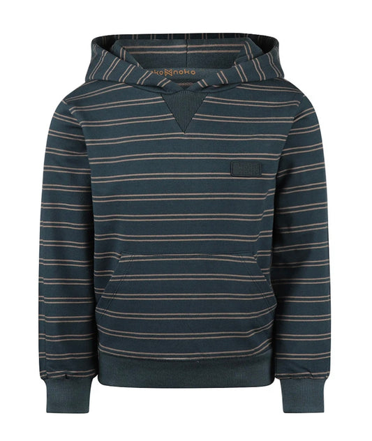 Koko Noko Steel Blue Striped Hoodie FN