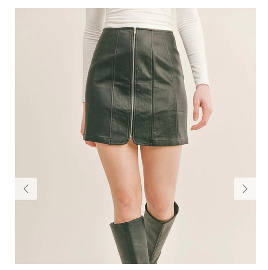 Sadie & Sage Leather Mini Skirt - W23