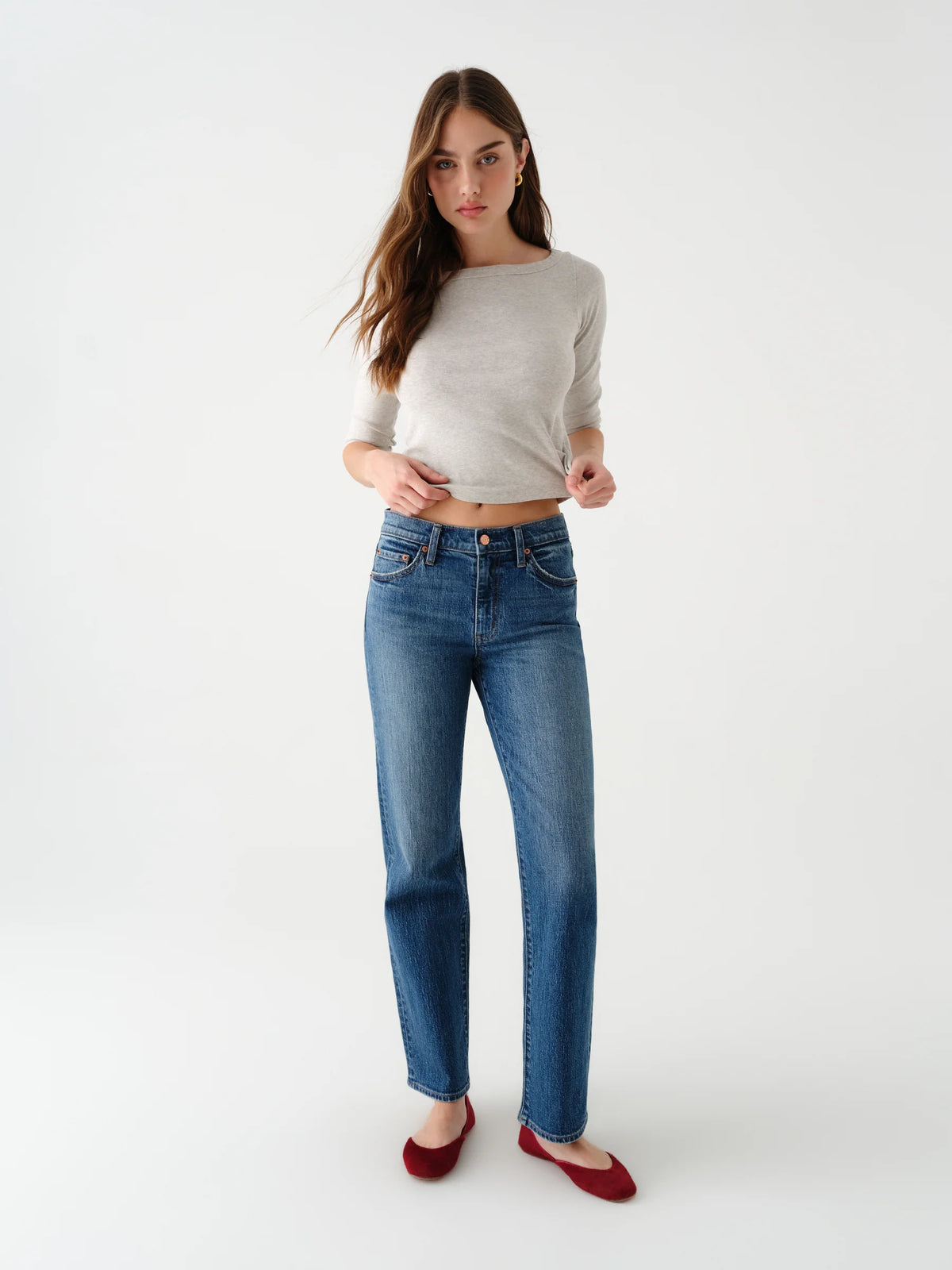 Daze Denim Rebel Mid Rise Slim Straight 02-10