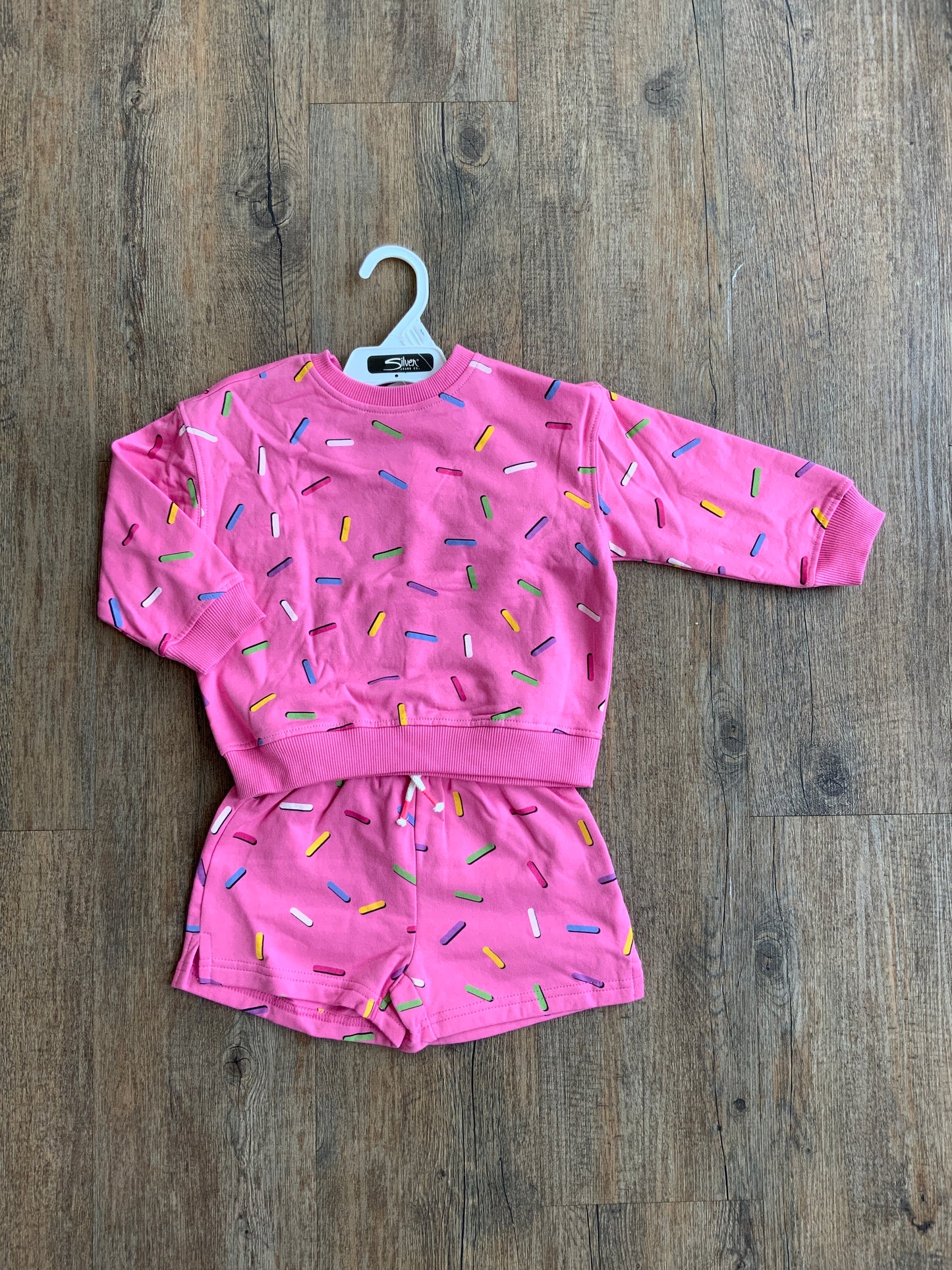 Silver Jeans Girls Confetti Sweatshirt and Short Set SP