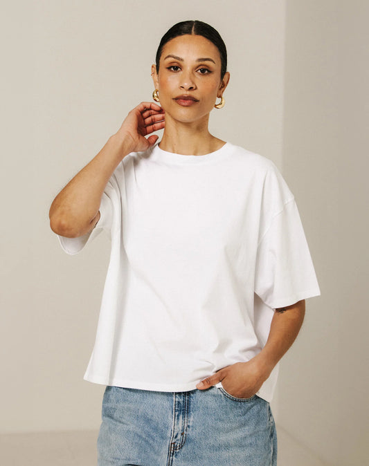 Brunette the Label Boxy Fit Tee WHITE 02-07