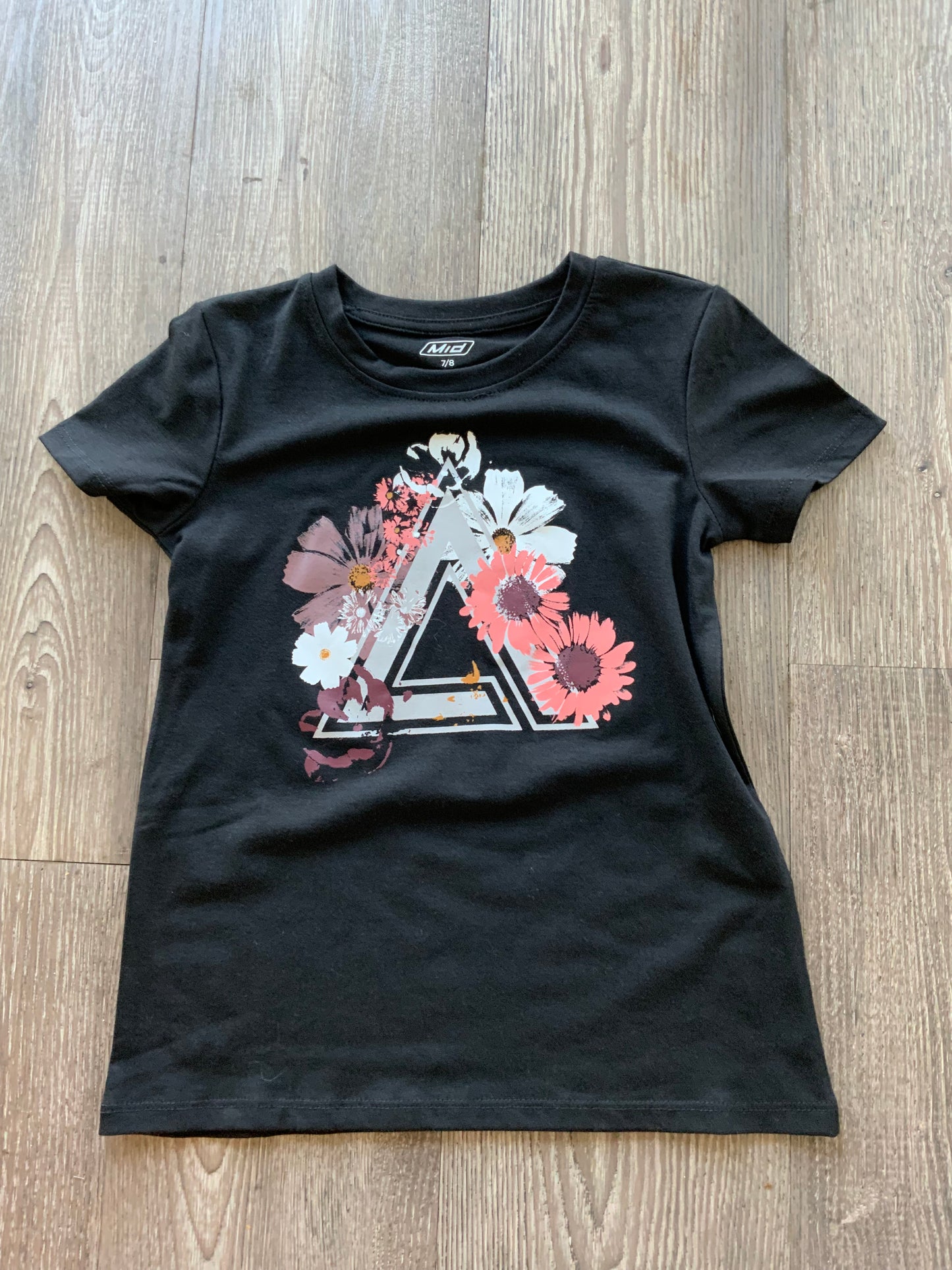 MID Black Floral Tee FN