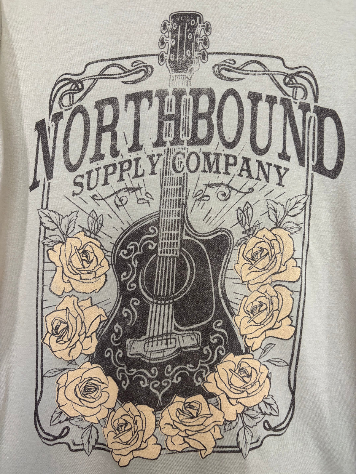 Northbound Beige Guitar T- Shirt