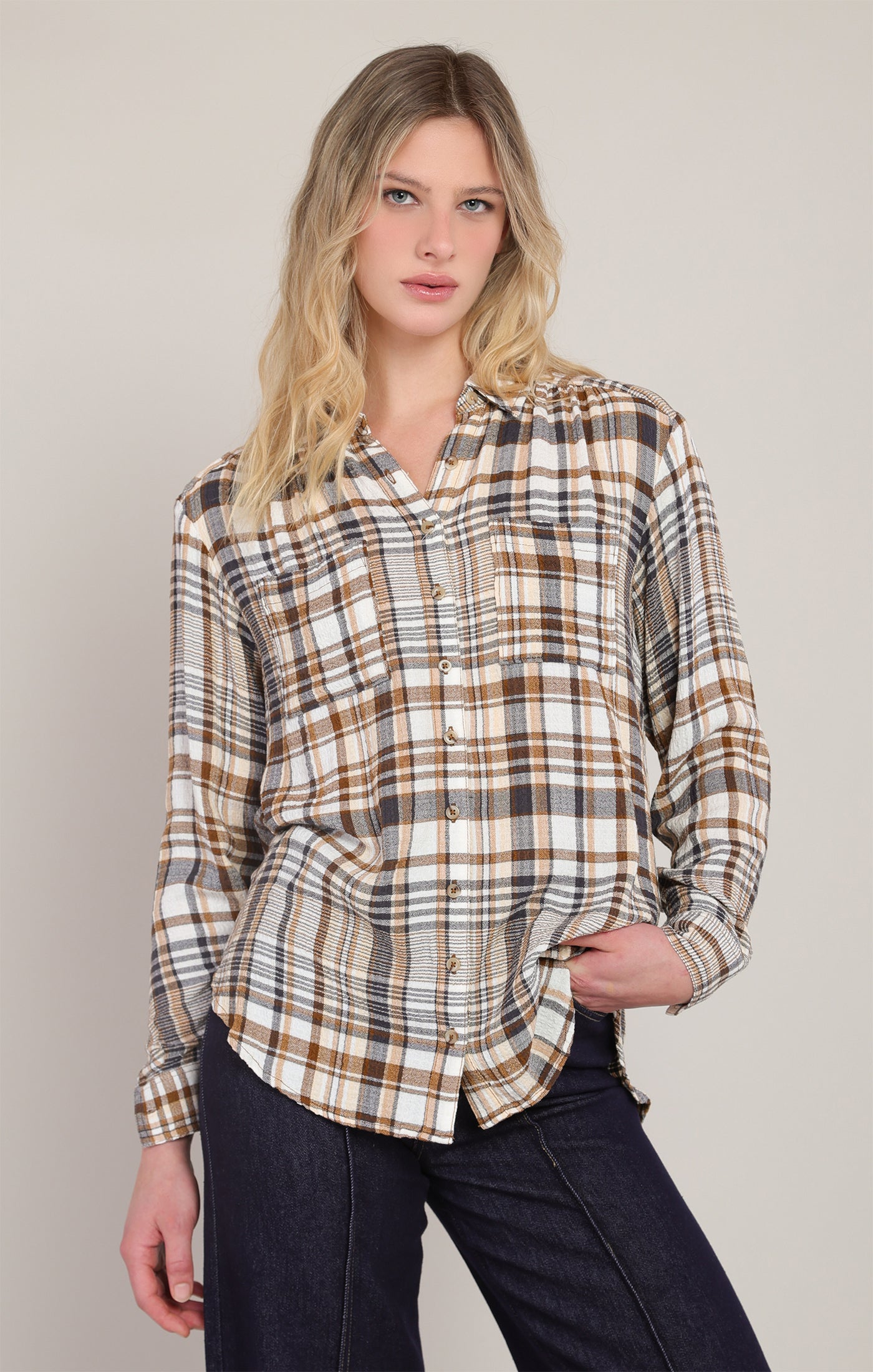 Dex Brown/Navy Plaid Flannel 02-08