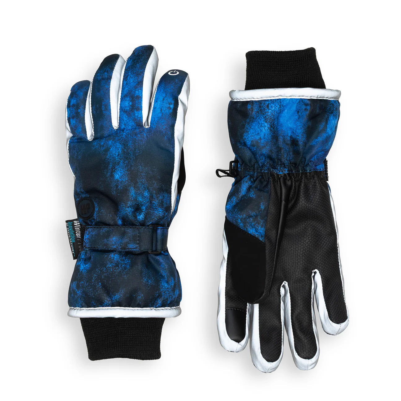 WinterProof Reflective Boys Abstract Blue Camo Glove