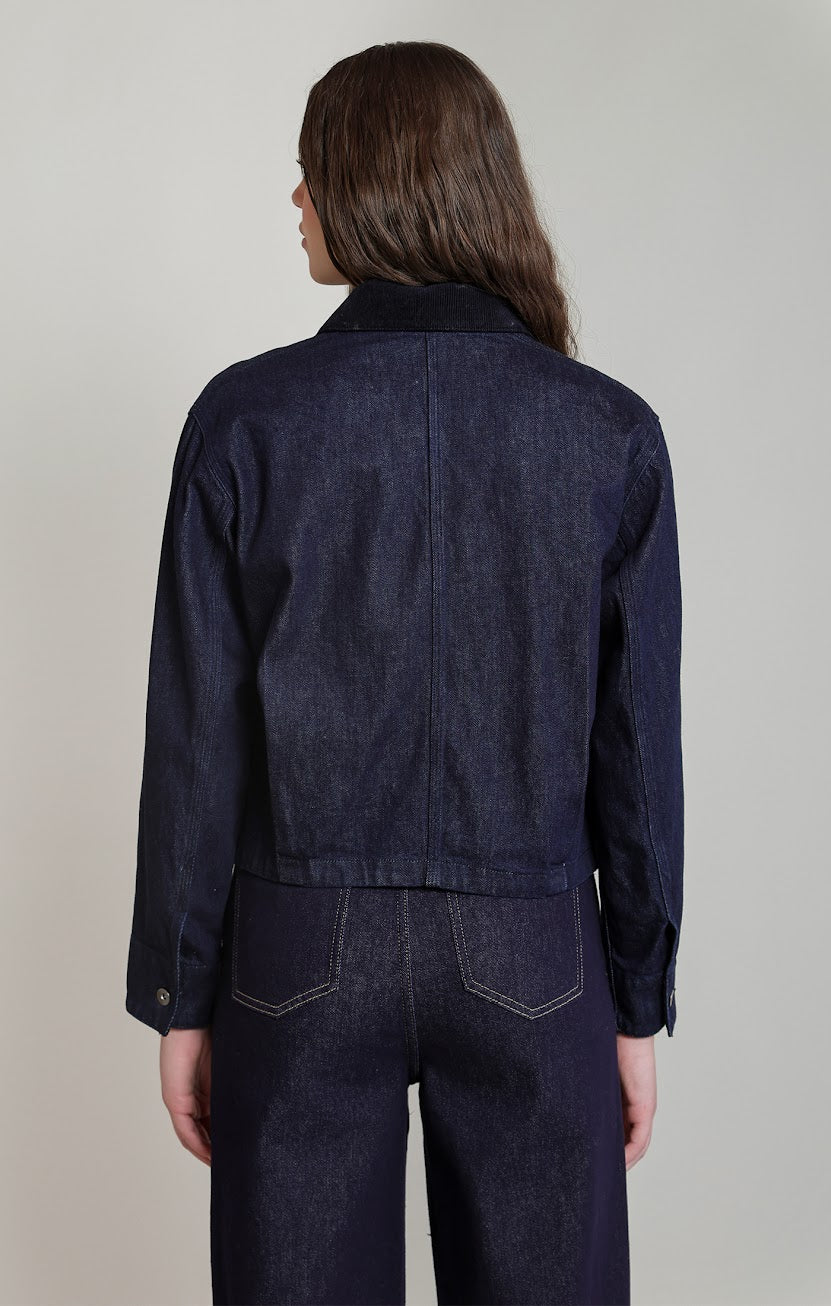 DEX Corduroy Collar Denim Jacket 02-09