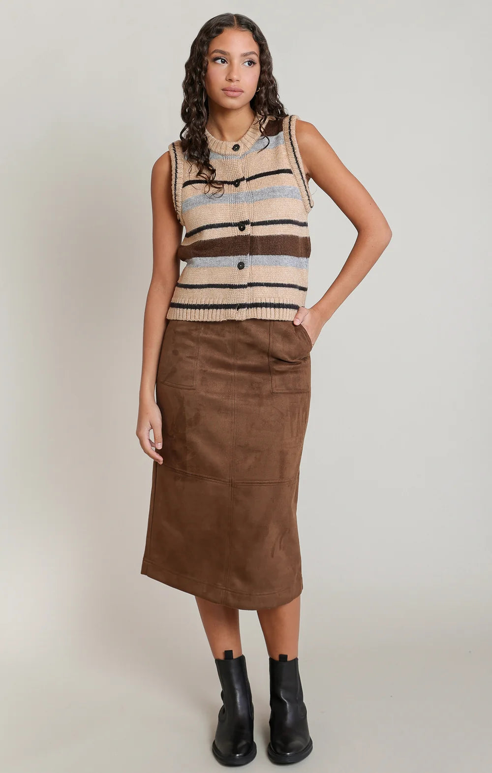 DEX Stripe Sweater Vest 02-08