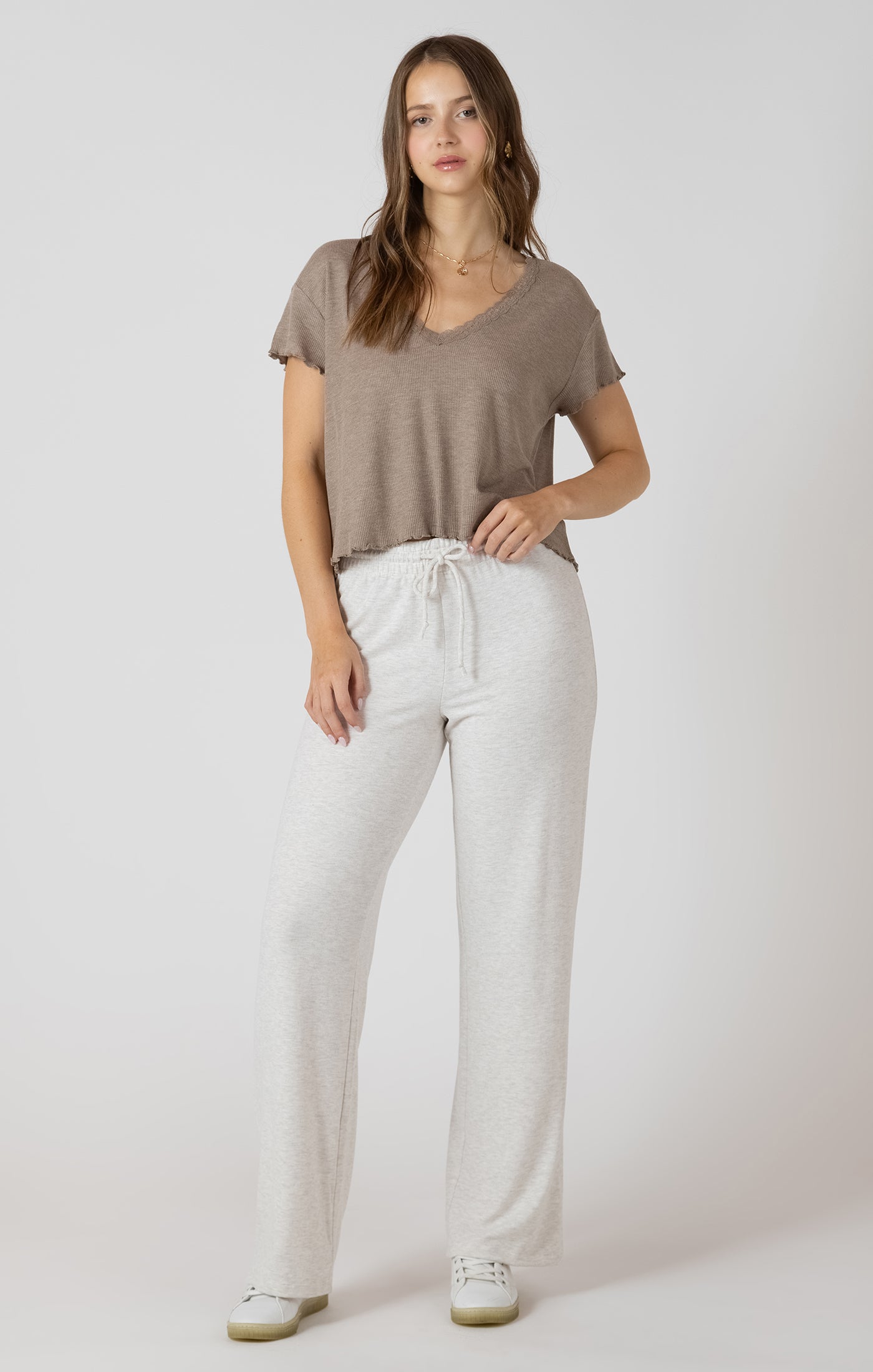 Dex Lace Trim Waffle Top SP