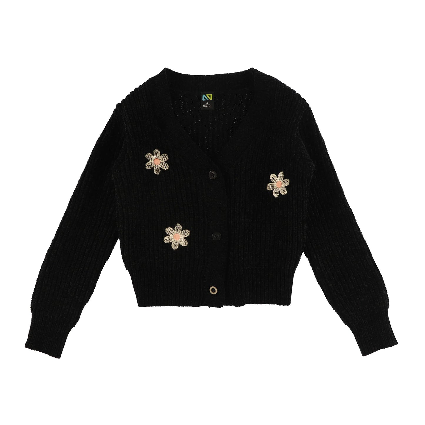 Nano Black Floral Cardigan 02-08
