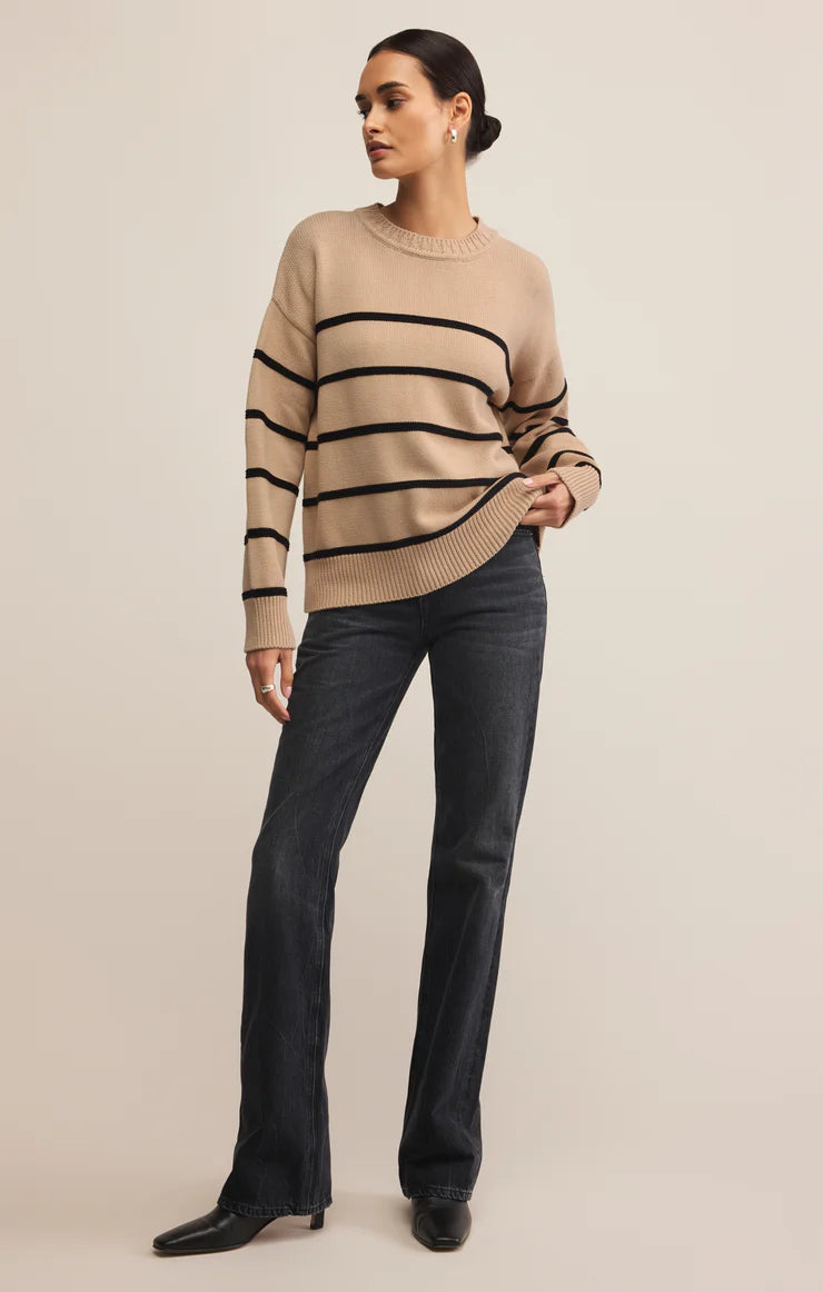 Z Supply Boyfriend Stripped Sweater FN