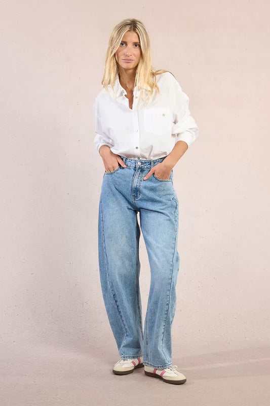 Molly Bracken Blue Denim Barrel Pant FN