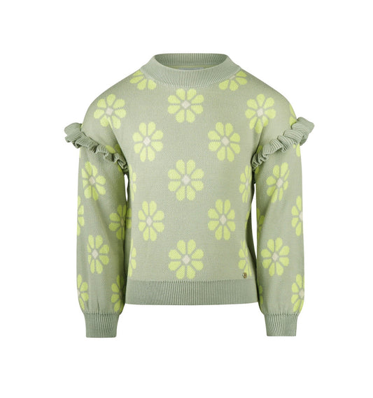 Koko Noko Floral Ruffle Sweater FN